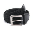thumbnail image 3 of Gelante Adult's Canvas Elastic Fabric Woven Stretch Braided Belts Solid Color - Black, XL, 3 of 4