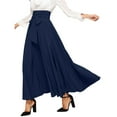 thumbnail image 3 of Vedolay Women's 2023 Skirts Skirt for Women Beach Ruched Front Tropical Skirt with Slit,Navy XS, 3 of 5