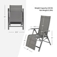 thumbnail image 2 of Gymax 2PCS Patio Outdoor Folding Reclining Lounge Chair w/ Adjustable Backrest, 2 of 10