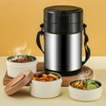 thumbnail image 2 of TIMIFIS Lunch Jar Stainless Steel Vacuum Lunch Box Insulated Pot Can Be Filled with Water Insulated Barrel Portable Lunch Box Meal Prep Containers Kitchen Gadgets, 2 of 2