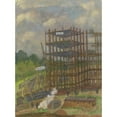 thumbnail image 2 of Pauline Kowarzik 11x14 Gold Ornate Wood Frame and Double Matted Museum Art Print Titled - Building Site of the I. G. Farben (1929), 2 of 4