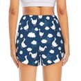 thumbnail image 3 of Picia Cute Goose On Blue Sky Pattern Women's 2 in 1 Athletic Running Shorts High Waisted Workout Casual Gym Sweat Shorts with Comfy Liner Zipper Pockets-Large, 3 of 9