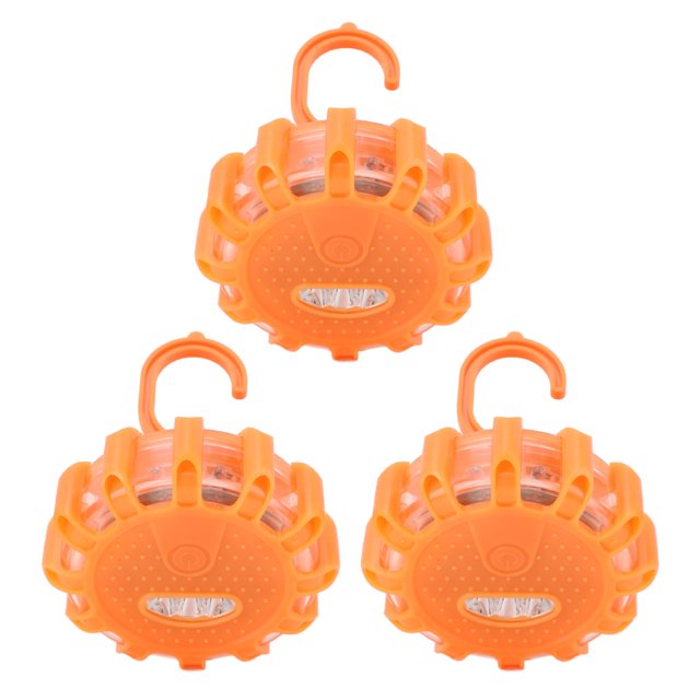 Lumière de Torche de Disque de Balise de Sécurité Routière, Fixation Sécurisée 3Pcs A Mené la Lumière de Secours de Torche de Route Versatile avec la Base d'Aimant pour le Camion