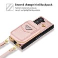 thumbnail image 5 of for Samsung Galaxy Z Fold 6 Wallet Case Crossbody Strap, Zipper Pocket Phone Case with Card Holder Wrist Strap Purse Stand Cover for Women Girls Compatible with Samsung Galaxy Z Fold 6, Pink, 5 of 14