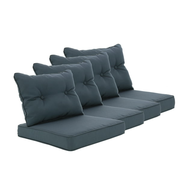 Baner Garden N87cst G Outdoor Furniture All Weather Deep Seating Patio Chair Seat And Back Cushion Set 8pcs For N87 Grey Com Weather Deep Seating Patio Chair Seat, Deep Seating Patio Chair Set