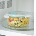 Purely Better Glass Food Storage Container with Steam Vent Lid Round