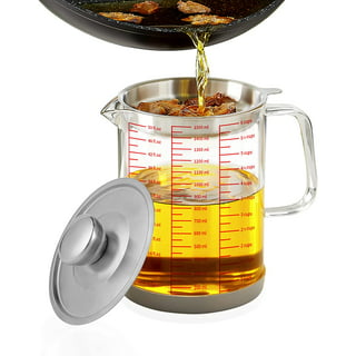 Bacon Grease Container 1.3l Cooking Oil Storage Can With Strainer,oil  Strainer Potfor Storing Cooki