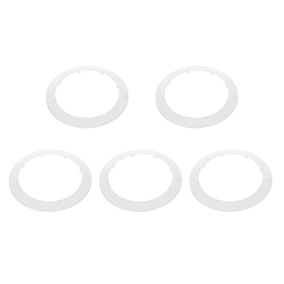 5PCS Pipe Cover Decor 0.6in/161mm Flange Pipe Cover Decor PP Plastic, White