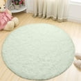thumbnail image 3 of LOCHAS Luxury Round Fluffy Area Rugs for Bedroom Kids Nursery Rug Super Soft Living Room Home Shaggy Carpet 4 Feet, Cream White, 3 of 6