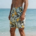 thumbnail image 4 of TKKCS Mens Graphic Swim Trunks- Drawstring Breathable Quick Dry Lightweight Vacation Casual Elastic Waist Beach Board Shorts White Size L, 4 of 6