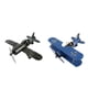 thumbnail image 1 of 2pc Diecast Fighter Model Simulation Display Aviones Modelos De Aviones Azul / Negro Soledad Simulación de avión fundido a presión, 1 of 10