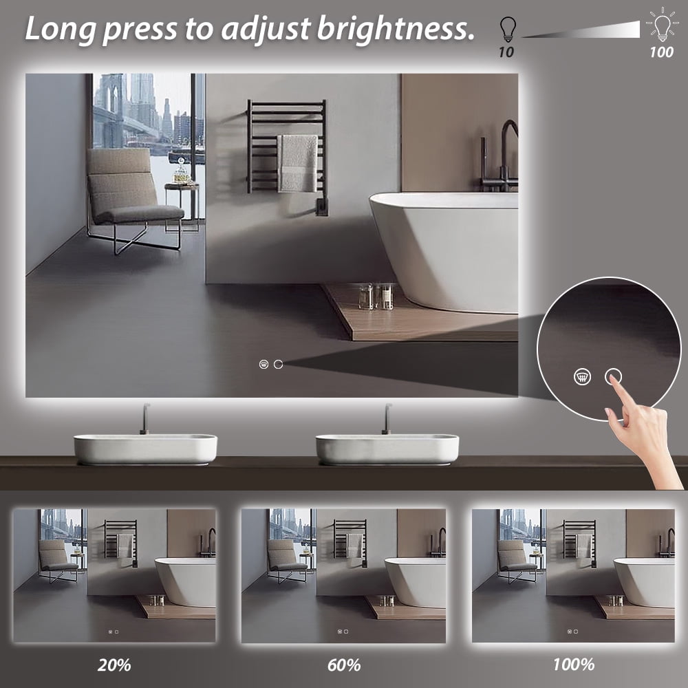 Free Shipping! \Keonjinn 28\\x36\\ LED Backlit Mirror, Anti Free Shipping! \Keonjinn 28\\x36\\ LED Backlit Mirror, Anti