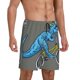 thumbnail image 2 of Balery Fun Riding Dinosaur Pantalones cortos de pijama de punto de algodón para hombre con cinturilla y bolsillos-4X-Large, 2 of 6