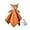 Orange Fox, variant on CREVENT Soft Plush Animal Face Security Blankets for Boys and Girls, Great Gifts for Birthday Baby Shower (Orange Fox)