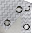 thumbnail image 3 of Ambesonne Grey and White Grommet Curtain Single Panel, Geometrical Zigzag, 50"x60", Pale Grey White, 3 of 5