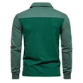 thumbnail image 4 of Black and Friday Deals 2023 Mens Henley Shirt Lightweight Lapel Raglan Sleeve Color Block Thermal 3 Button Pullover Sweatshirt Big & Tall Polo Golf Jersey Shirt, 4 of 5