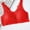 Red, variant on Front Closure Lace Bra for Women Longline Wireless Padded Bra Push Up Bralette Adjustable Sexy Comfort Lingerie Top