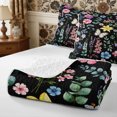 thumbnail image 4 of Manfei Watercolor Floral Leaves Quilt King 3 Pieces,Rustic Flying Butterfly King Coverlet Set,1 Bedspread and 2 Pillowcases, 4 of 7