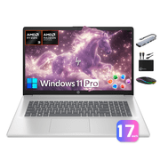 HP 17.3 Inch Laptop Computer 2026, AMD Ryzen 3 7320U, 8GB RAM & 1TB Storage (512GB SSD+500GB Ext), MS Office Suite for Business & Student, Win 11 Pro, HD+, Wi-Fi 6, USB-C, MarxsolAccessory