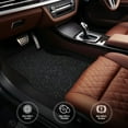 thumbnail image 4 of Cauagu Black Glitter Pattern Car Floor Mat Set of 4,Car Carpet Mats Car Mats with Anti-Slip Backing & Driver Heel Pad Universal Fit for Cars/Trucks/SUV/Vans, 4 of 6