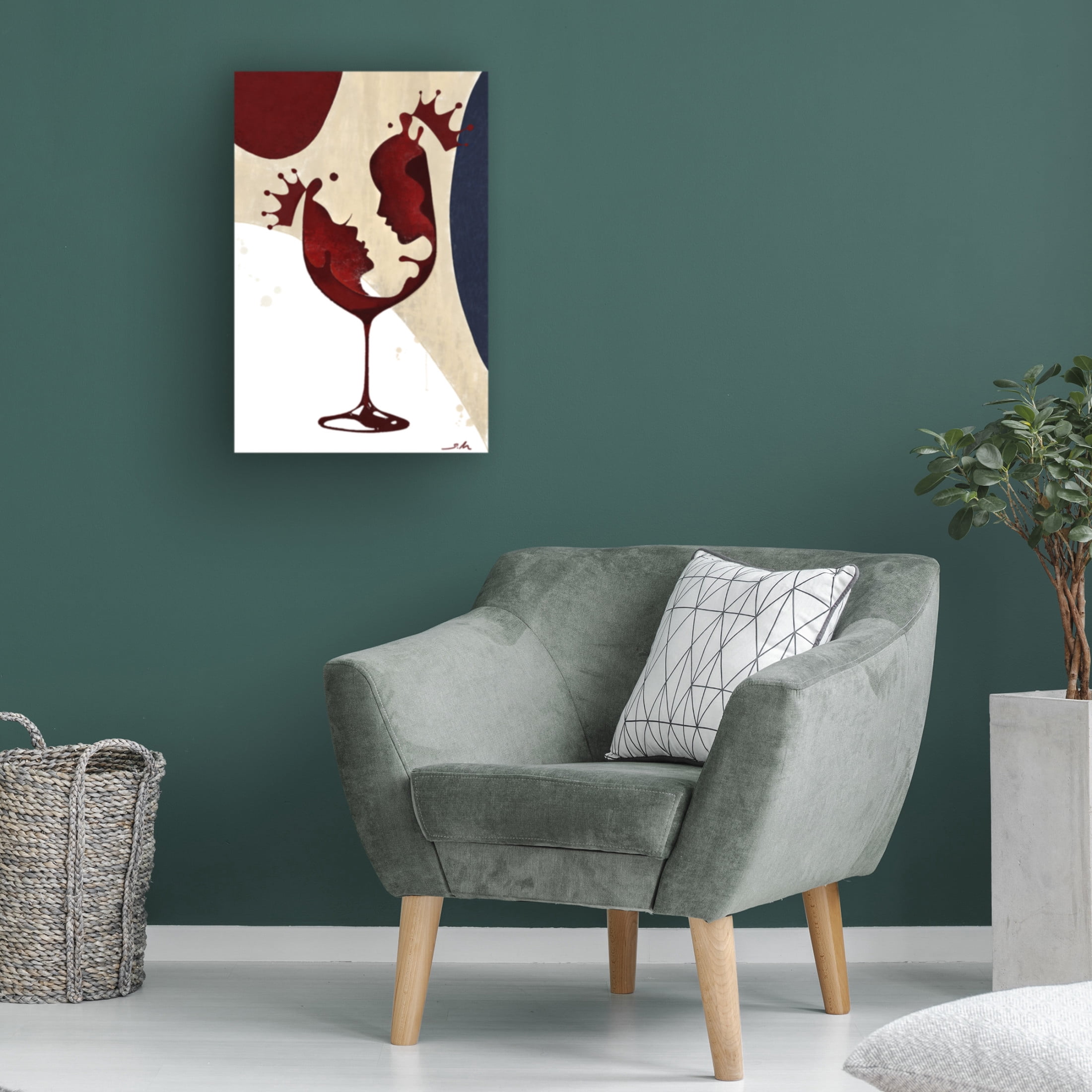 Canvas Wall Art - Salaam Muhammad 'A Drink of Love' Wall Art for Living Room, Bedroom, or Office Décor by Trademark Fine Art - 22 x 32 Inches