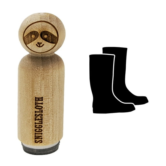Rain Boots Solid Rubber Stamp for Scrapbooking Crafting Stamping - Mini 1/2 Inch
