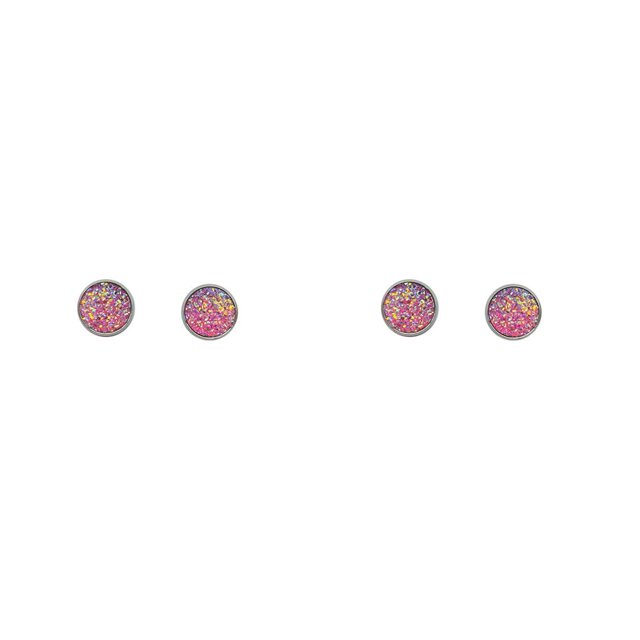 Minnieouse Pendientes de aliento para bebé, gotas para los oídos redondas, accesorio de moda, elegantes, de acero inoxidable, reutilizables, a Tipo4 2piezas