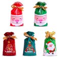 thumbnail image 2 of Bolsas con cordón estampadas navideñas Embalaje de regalo de fiesta Presenta Paquetes de juguete de embalaje Bolsas vacías Accesorios de decoración Tipo 4 50 Piezas Vogacara HA009363-08, 2 of 5