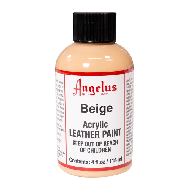 Pintura acrílica Angelus para cuero, 120 ml, color beige, paquete de 1