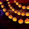 thumbnail image 1 of Guirnalda de luces de Halloween, luces LED de calabaza, luces navideñas para decoración al aire libre, luces fijas/parpadeantes (30 luces de calabaza, 4,5 m), 1 of 4