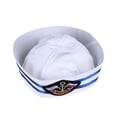 thumbnail image 3 of EeaseMX Gorra de capitán marinero unisex, gorra de capitán marino para niños, gorra militar para yate (talla pequeña: 54 cm), 3 of 7
