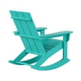 thumbnail image 6 of WestinTrends Ashore 5 Piece Patio Rocking Chair Set, All Weather Poly Lumber Adirondack Rocker Conversation Set Porch Patio Chairs Set of 4 with Low Coffee Table, Turquoise, 6 of 10