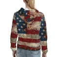 thumbnail image 7 of Sikiie American Flag1 Women's Casual Hoodies Long Sleeve Lightweight Pullover Tops Loose Sweatshirt-X-Large, 7 of 7