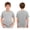 Grey, variant on Kids Boys Post Shoulder Surgery Recovery Shirt Full Tear Away Short Sleeve Chemo Port Access Shirt Green 14