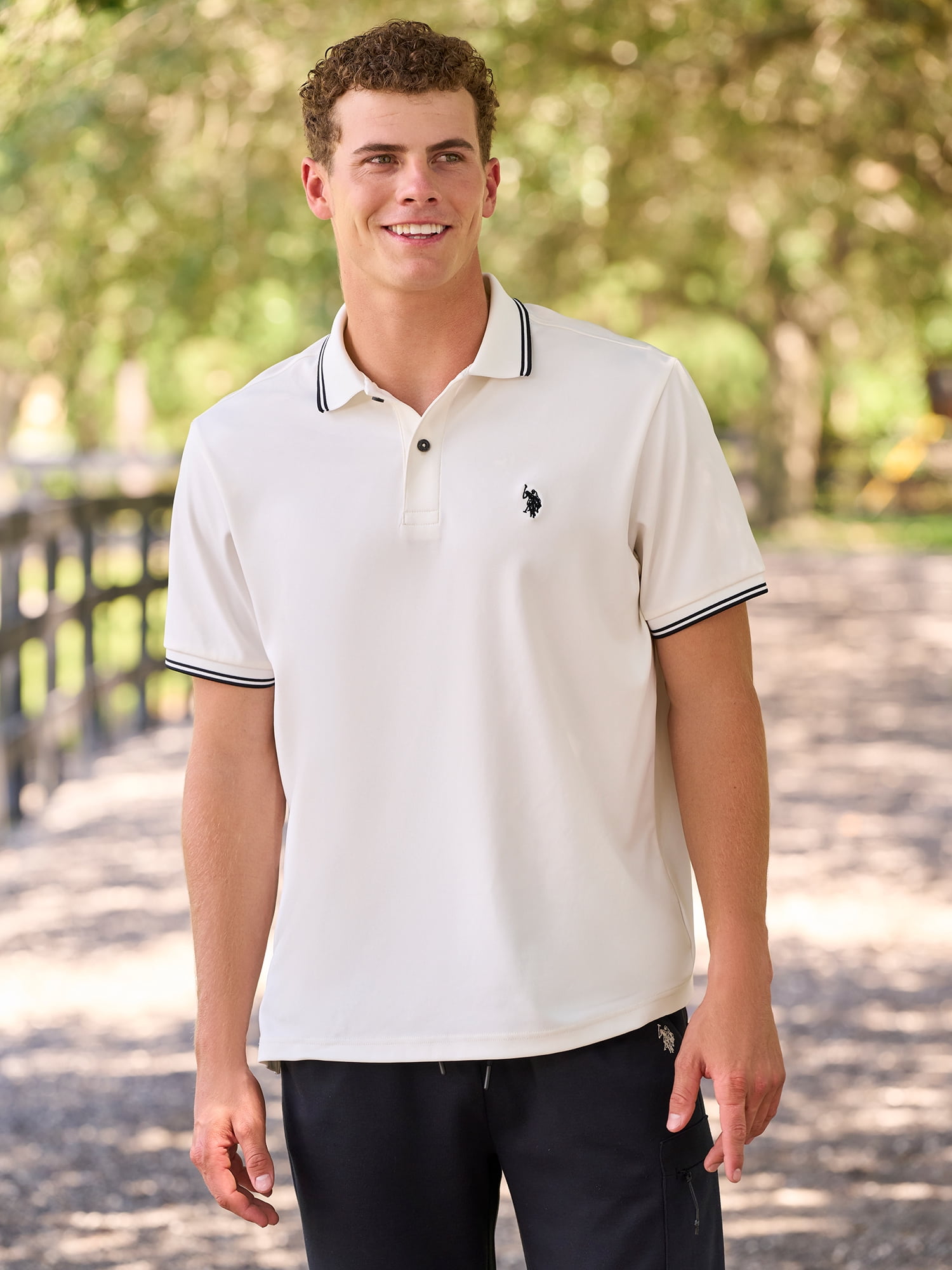 U.S. Polo Assn. Men's Performance Interlock Polo Shirt