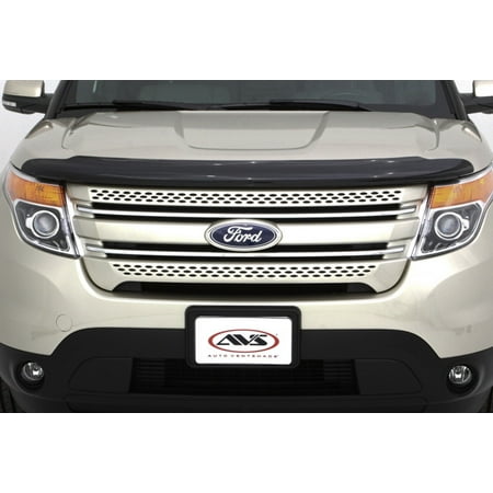 Ford Explorer Chrome Bug Shield AVS 11-15 Ford Explorer (Excl. Sport Model) High Profile Bugflector II Hood Shield - Smoke ()