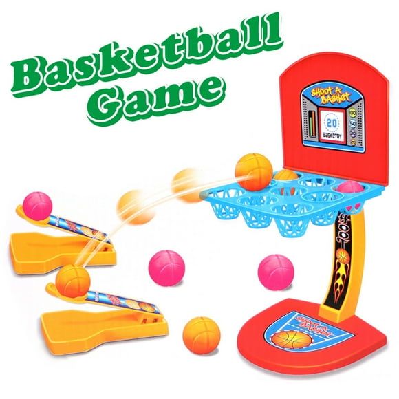 Fingertip Desktop Basketball Shoot Game Novelty & Interesting Mini Jumping Bounce Ball Tabletop Game Parent-child Interactive Battle Toy for 2 Players Home Party Leisure Toys for Kids & Adults