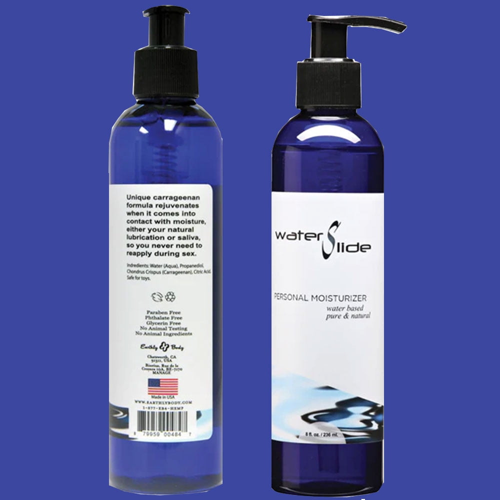 Earthly Body Water-Slide Personal Lubricant, 8 Oz, Pack of 2, Natural  Sexual Lubrication - Walmart.com
