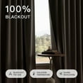 100 Black Out Curtains 63 inch Long 2 Panels Full Blackout Curtains