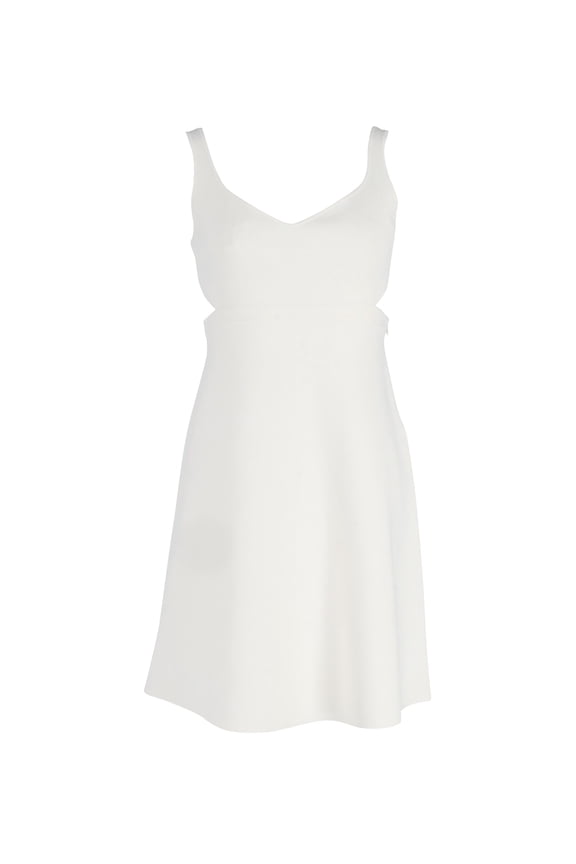 Pre-Owned Theory Knitted Mini Dress in White Viscose