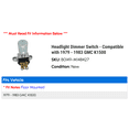 thumbnail image 2 of Headlight Dimmer Switch - Compatible with 1979 - 1983 GMC K1500 1980 1981 1982, 2 of 2