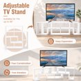 thumbnail image 5 of 3 PCS Adjustable TV Stand Minimalist Entertainment Center for 43/ 55 /60/ 65 Inch TV Media Console Table ,White, 5 of 8