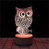 

SZRZI Cartoon 3D Night Light Creative Color-changing Desk Lamp Touch Remote Atmosphere Light Owl-Touch Colorful