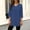 Blue, variant on Women's Polka Dot V Neck Tunic Top 3/4 Sleeve Loose Fit Casual Blouse Flowy Longline Shirt for Daily Wear Pink M