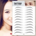 thumbnail image 3 of Flmtop Eyebrow Sticker Waterproof Hair-Like 3D Long Lasting Eyebrows Tattoo Makeup Patches for Female, 3 of 10