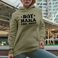 thumbnail image 2 of Boy Mama Est. 2024, Wavy Text, Gender Reveal Party, Mom-To-Be, Sand Hooded Sweatshirt or Hoodie, Small, 2 of 5
