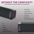 thumbnail image 3 of Barra de sonido inalámbrica portátil CleanX Home con Bluetooth, sistema de sonido para cine en casa, TV, PC, portátil y smartphones., 3 of 7