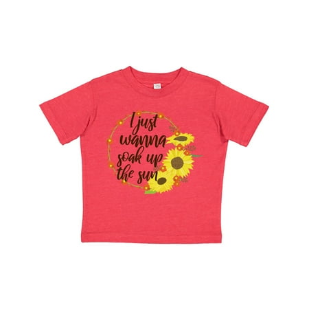 

Inktastic Sunflower I Just Wanna Soak up the Sun Gift Toddler Boy or Toddler Girl T-Shirt