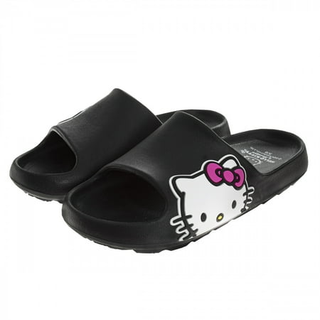 Hello Kitty 888543-size7-8 Side Logo Adults Slide Sandals - Size 7-8