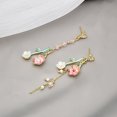 thumbnail image 3 of Pendientes largos de la joyería de la flor de la borla Pendientes de la flor de la borla para las mujeres Pendientes de la flor de la joyería de la flor de la flor Pendientes pendientes largos, 3 of 7